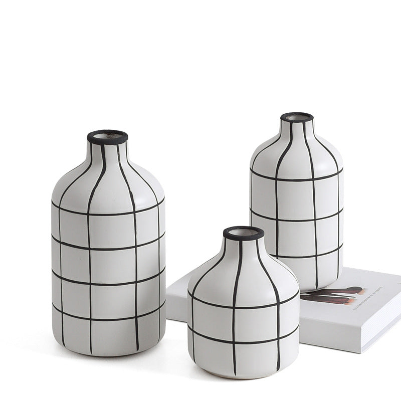 Black And White Pattern Home Accessories Ornaments Nordic Style Flower Arrangement Black And White Pattern Home Accessories Ornaments Nordic Style Flower Arrangement